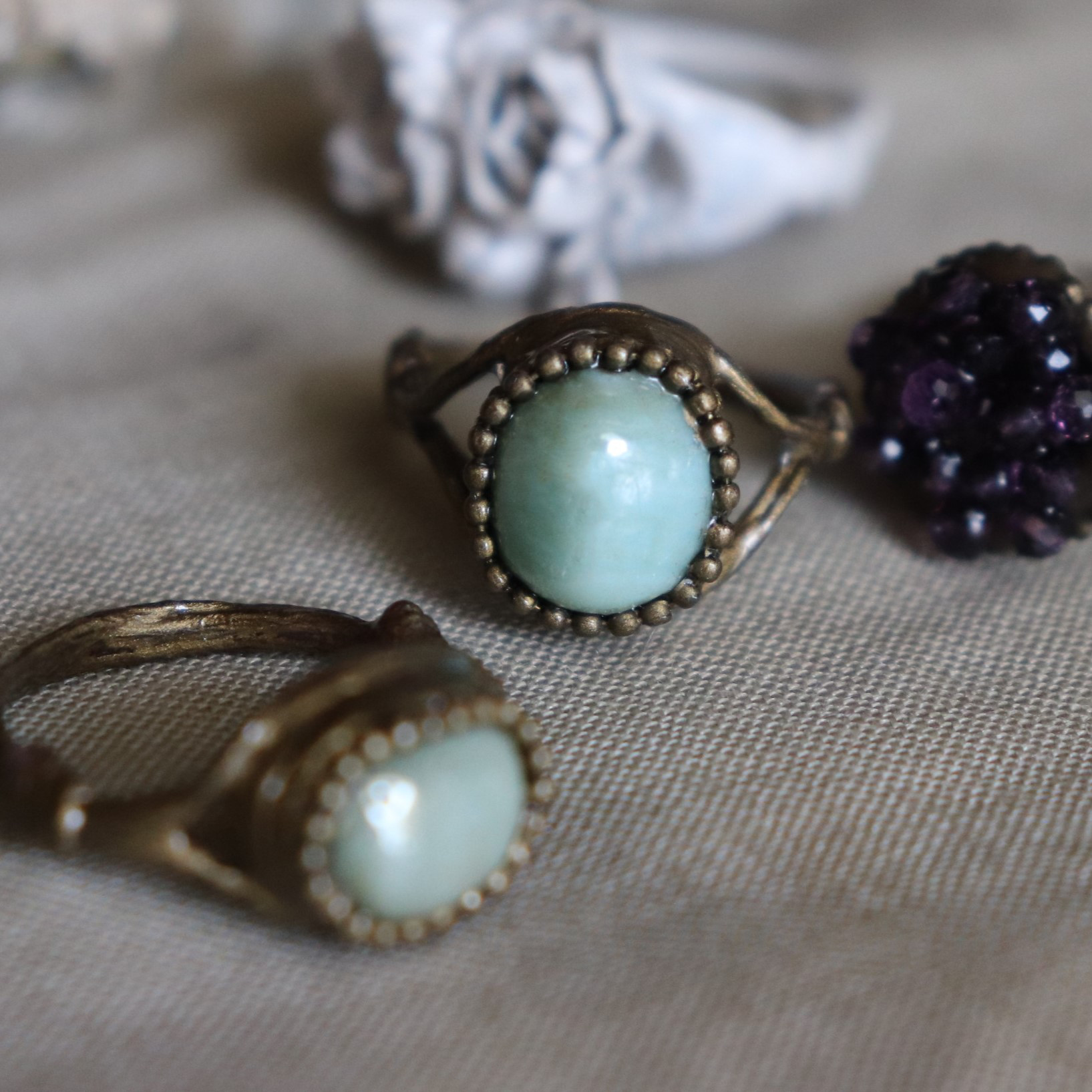 70年代のチェコヴィンテージガラスの指輪　　Gabriel　ガブリエル 5,032円