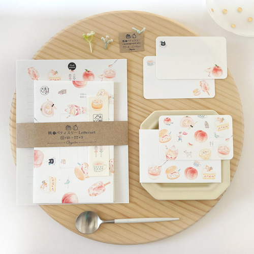 桃のパティスリー メッセージカード メッセージカード chiyo.ten チヨ