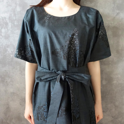 着物リメイクワンピース〜秋でも心地よく夏でも涼しい上質大島紬