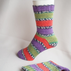 手編みの靴下（Opalソックヤーン・ビューティー） 7枚目の画像