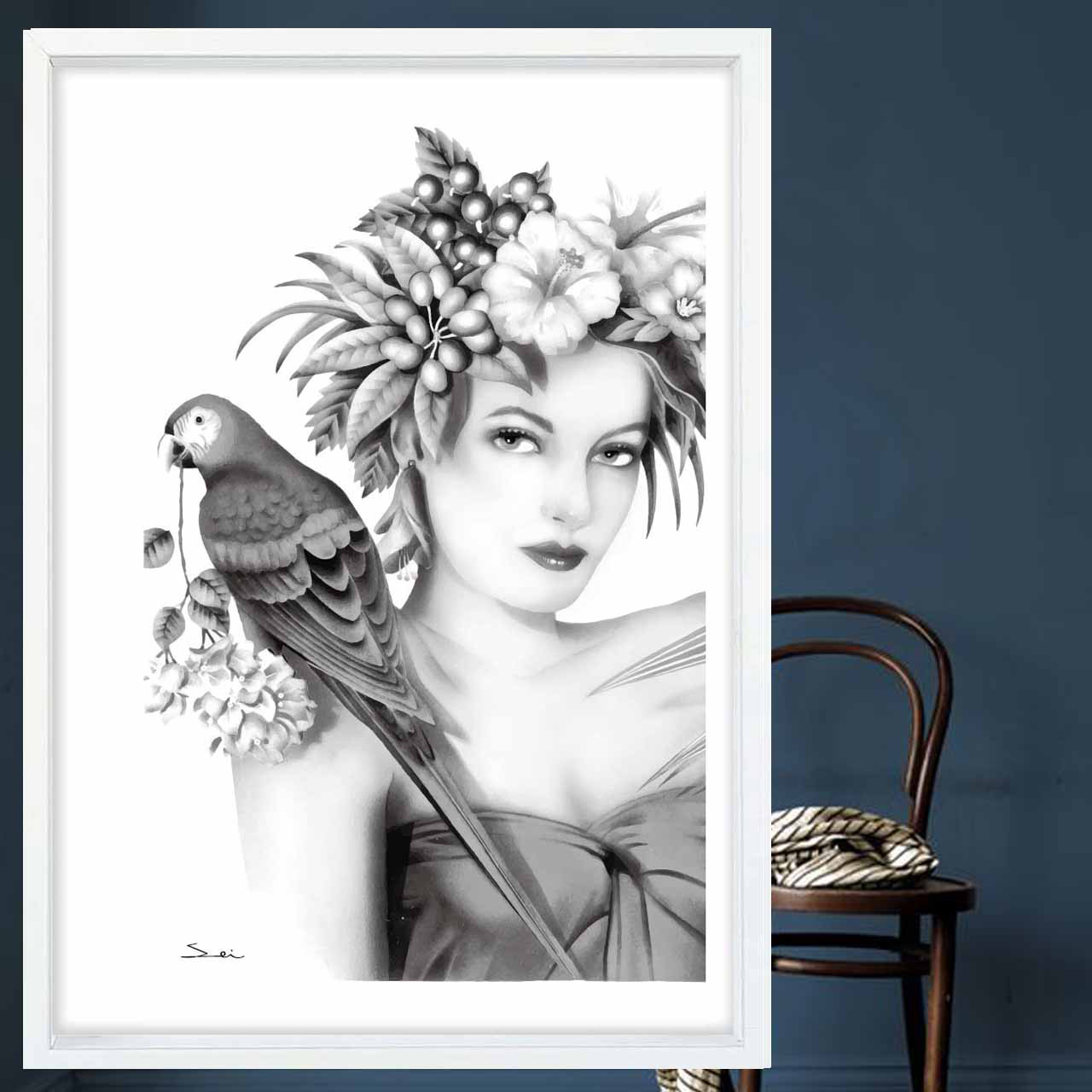 コンプレッサー2　イラスト　ポスター　A4 A3 A2 A1　アートポスター　アート/sei/新着順　結婚祝い　1770