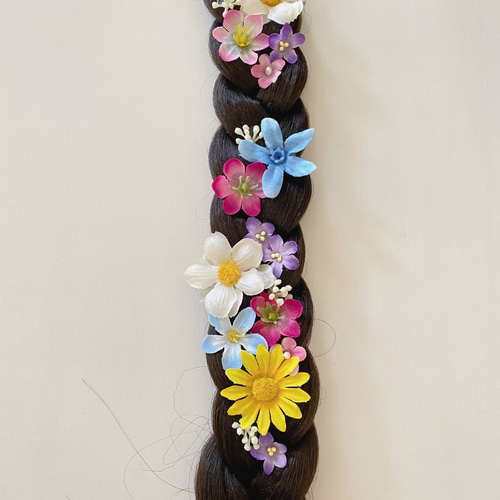 ラプンツェル】お花いっぱいウィッグ｜ヘアアクセサリー｜つけ毛