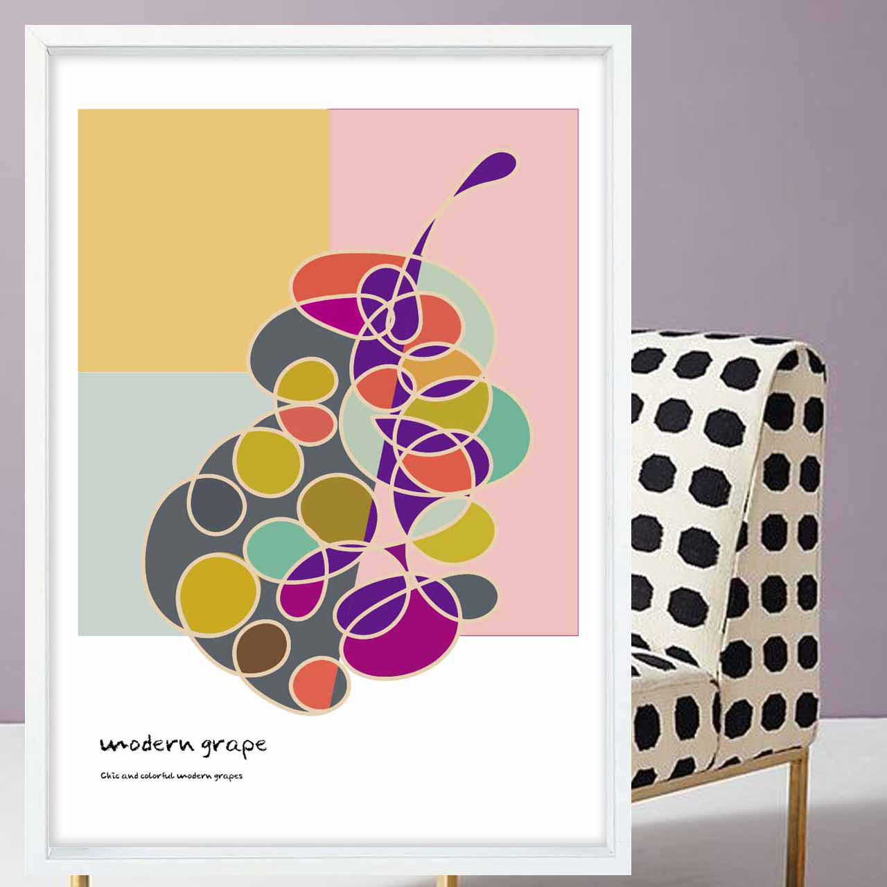 モダンGrape　イラスト　ポスター　A4 A3 A2 A1　アートポスター　アート/sei/新着順　結婚祝い　1772
