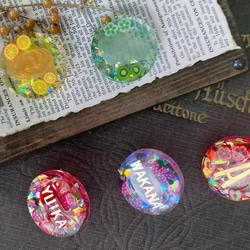 レジン ヘアアクセサリー ヘアゴム イニシャル name ネーム (大人も