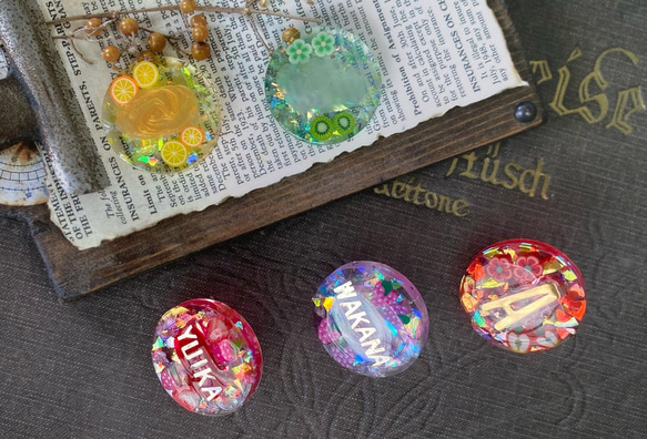 【No.2】レジン✨ヘアゴム✨ハンドメイド レジン ヘアゴム＊ ベージュ 透かしパーツ ハンドメイド