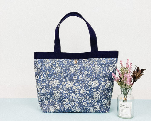 LIBERTY生地使用 handmade モヘアセータートートバッグ