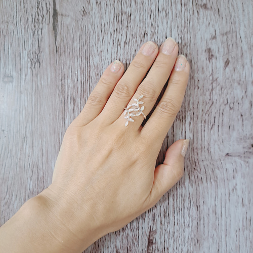 セット (SV925) Lovely Nibubu Ear cuff & Free Ring Set