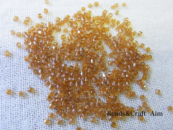 カットビーズ　アンバー 1枚目の画像