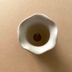 白いフリルのちいさな植木鉢#210【プランター】【plant pot】 3枚目の画像