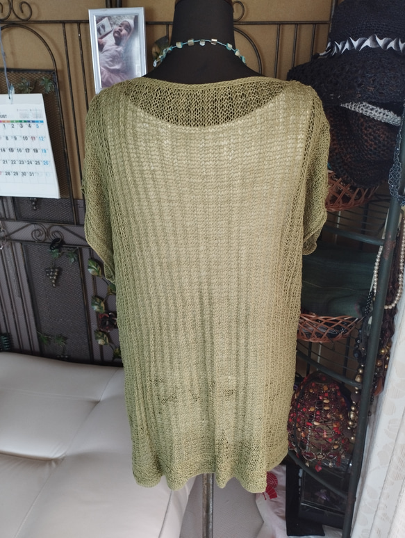 模様編みのワイドプルオーバー 3枚目の画像
