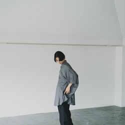 円環shirt　half sleeve　silk＆wool 3枚目の画像