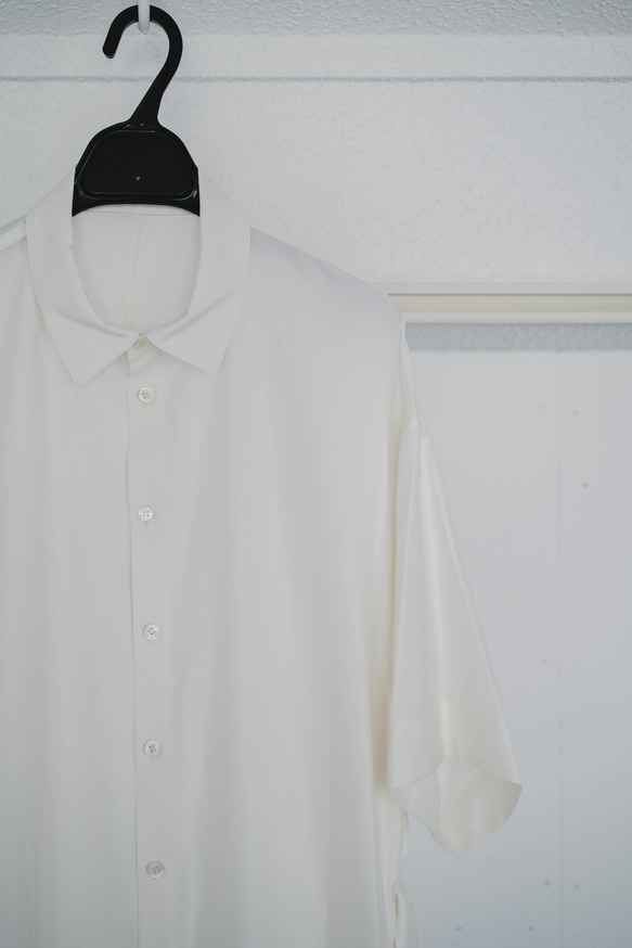 円環shirt　half sleeve　silk＆wool 10枚目の画像