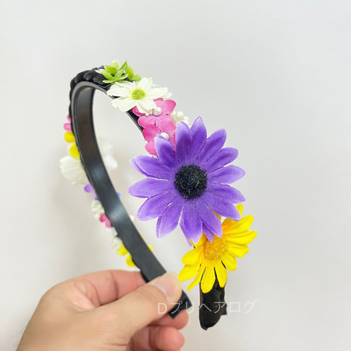 ラプンツェル】お花いっぱいカチューシャ｜ヘアアクセサリー｜髪飾り