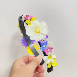 【ラプンツェル】お花いっぱいカチューシャ｜ヘアアクセサリー｜髪飾り 5枚目の画像