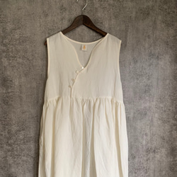 バンブーリネンサマードレス Bamboo linen summer dress 2枚目の画像