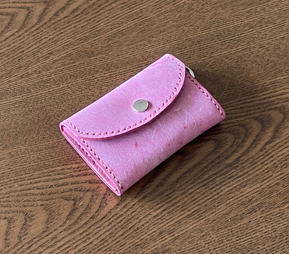 ちょいスリムなミニ財布 ✨アラスカ(ピンク) 5枚目の画像