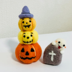 同梱予約済　フエルト　優しい顔のオバケちゃん等　ハロウィンオーナメント　９個 同梱予約済 フエルト 優しい顔のオバケちゃん等 ハロウィン