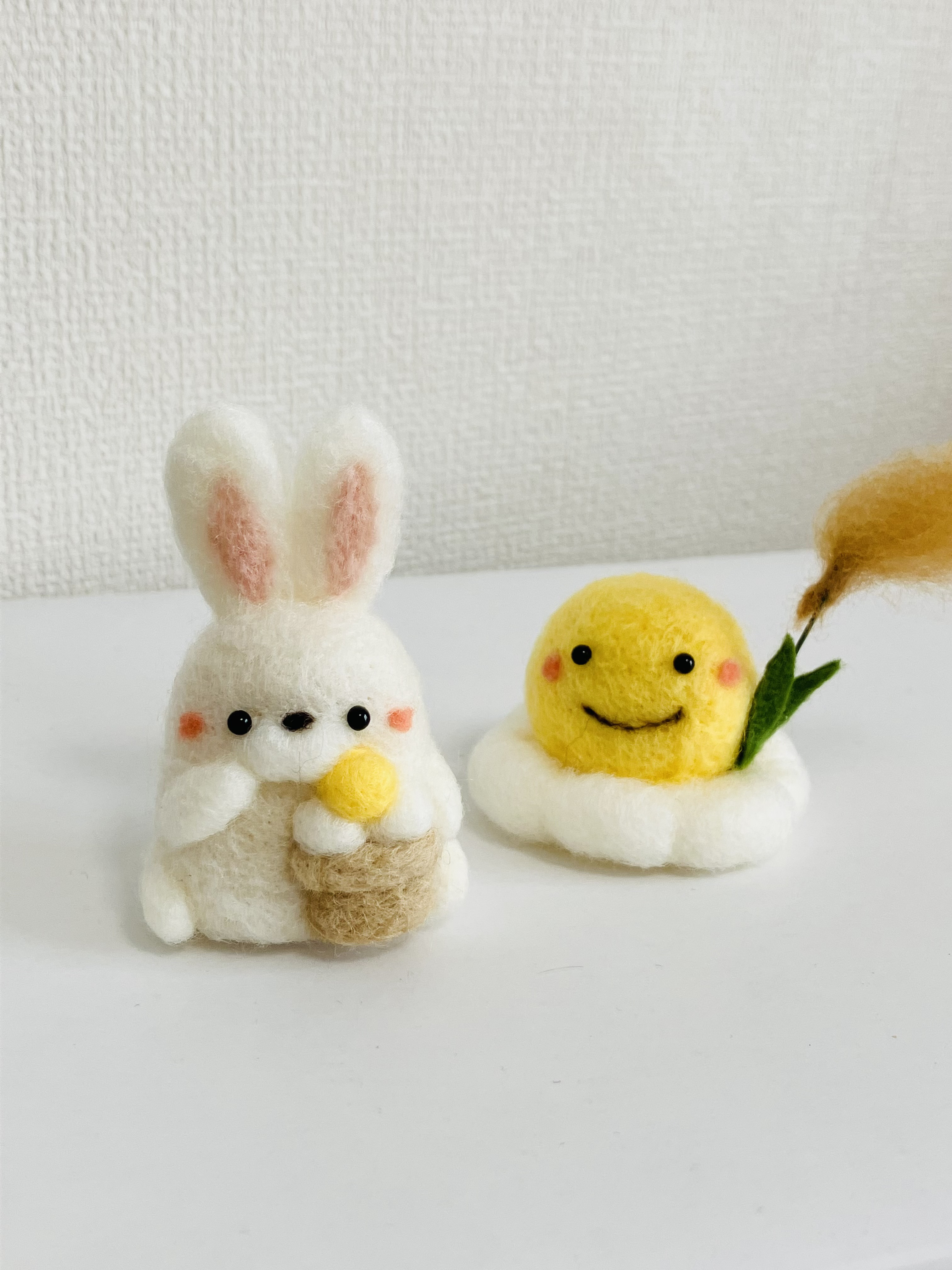 お月見- 奥深く ̗̀☾⋆ ̖́-満月気球♡羊毛フェルトくま♡♡