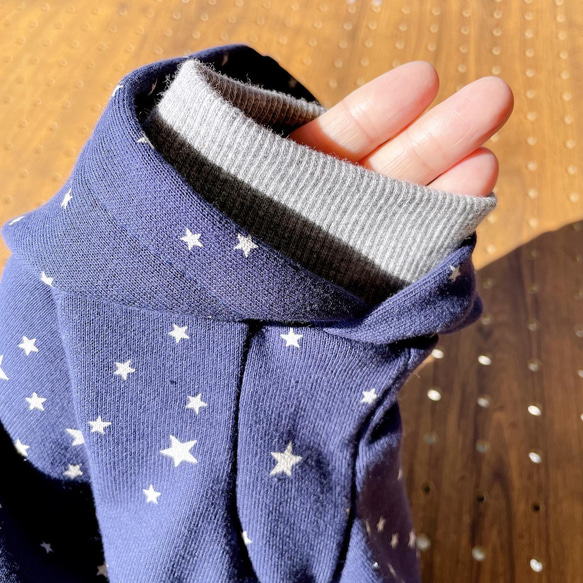 【DOGwear】houndサイズ：星空ロンパース（ネイビー） 4枚目の画像