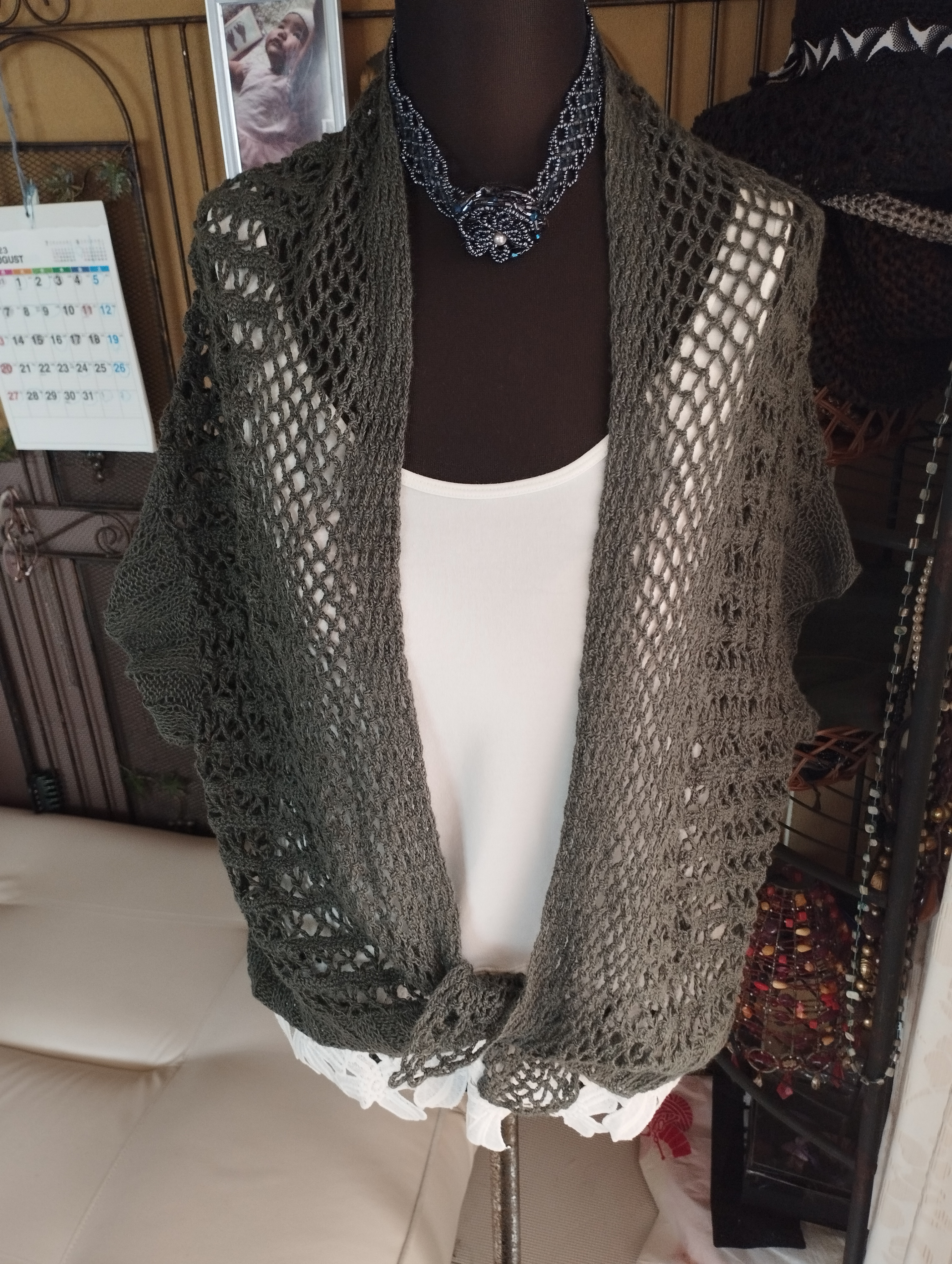 麻素材の模様あみガーディー