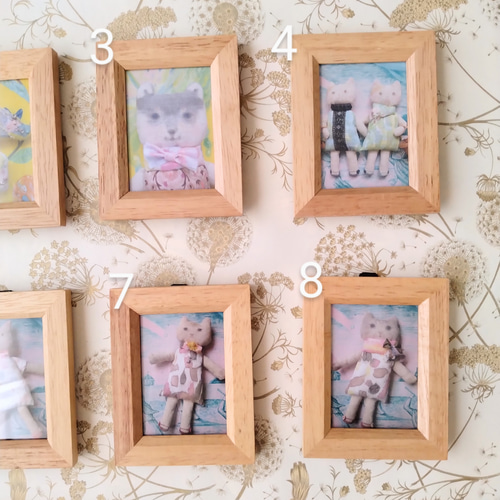 木製ミニフレーム ぬいぐるみや招き猫 フォトフレーム・写真立て Miura