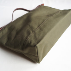 受注生産　Paraffin canvas  totebag 「advantage」KHAKI 10枚目の画像