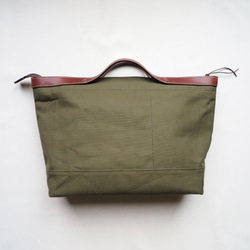 受注生産　Paraffin canvas  totebag 「advantage」KHAKI 4枚目の画像