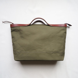 受注生産　Paraffin canvas  totebag 「advantage」KHAKI 3枚目の画像