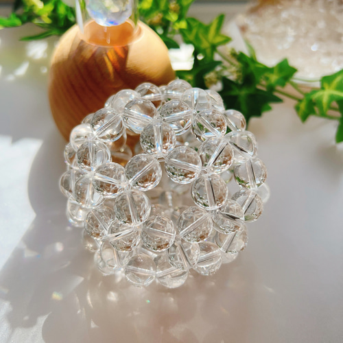 宇宙龍 フラーレン天然水晶AAA12mm球/御守り/浄化 サンキャッチャー 穂