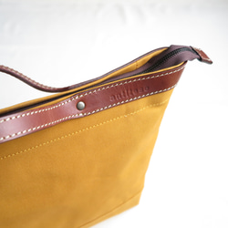 受注生産　Paraffin canvas  totebag 「advantage」MUSTARD 6枚目の画像