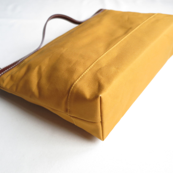 受注生産　Paraffin canvas  totebag 「advantage」MUSTARD 10枚目の画像