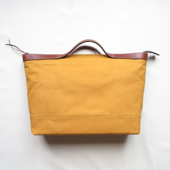 受注生産　Paraffin canvas  totebag 「advantage」MUSTARD 3枚目の画像