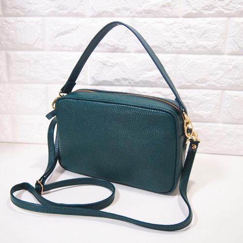 ☆日本製☆牛革☆スクエア・フォルム☆2WAY☆ショルダーバッグ☆お  