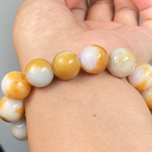 処分！天然翡翠洒金バングル上品