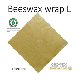 オーガニック蜜蝋ラップ・ミツロウラップ　Lサイズ（32x32㎝）Organic Beeswax Wraps  (L)　 1枚目の画像