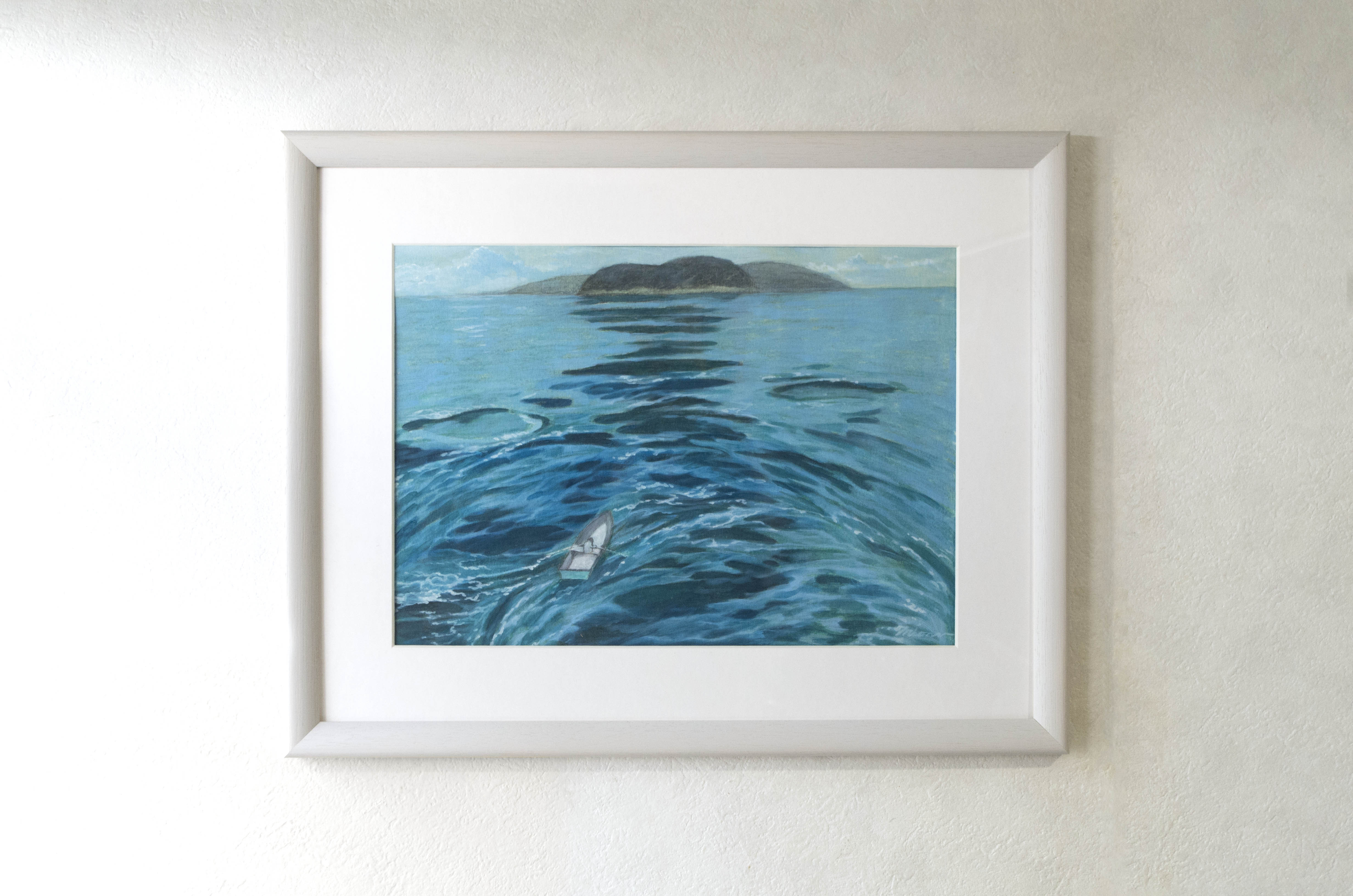 「日差しに当たるレインボーユーカリ」油彩画　風景画　手書き 楽天市場】絵画 油絵 額入り油彩 手描き F4サイズ 虹のある風景