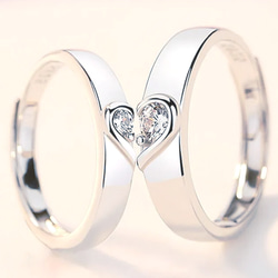 ペアリング　結婚指輪　クリスマス　誕生日　記念日　プレゼント　シンプル　シルバー925  ビジュー　つけっぱなしok　 4枚目の画像