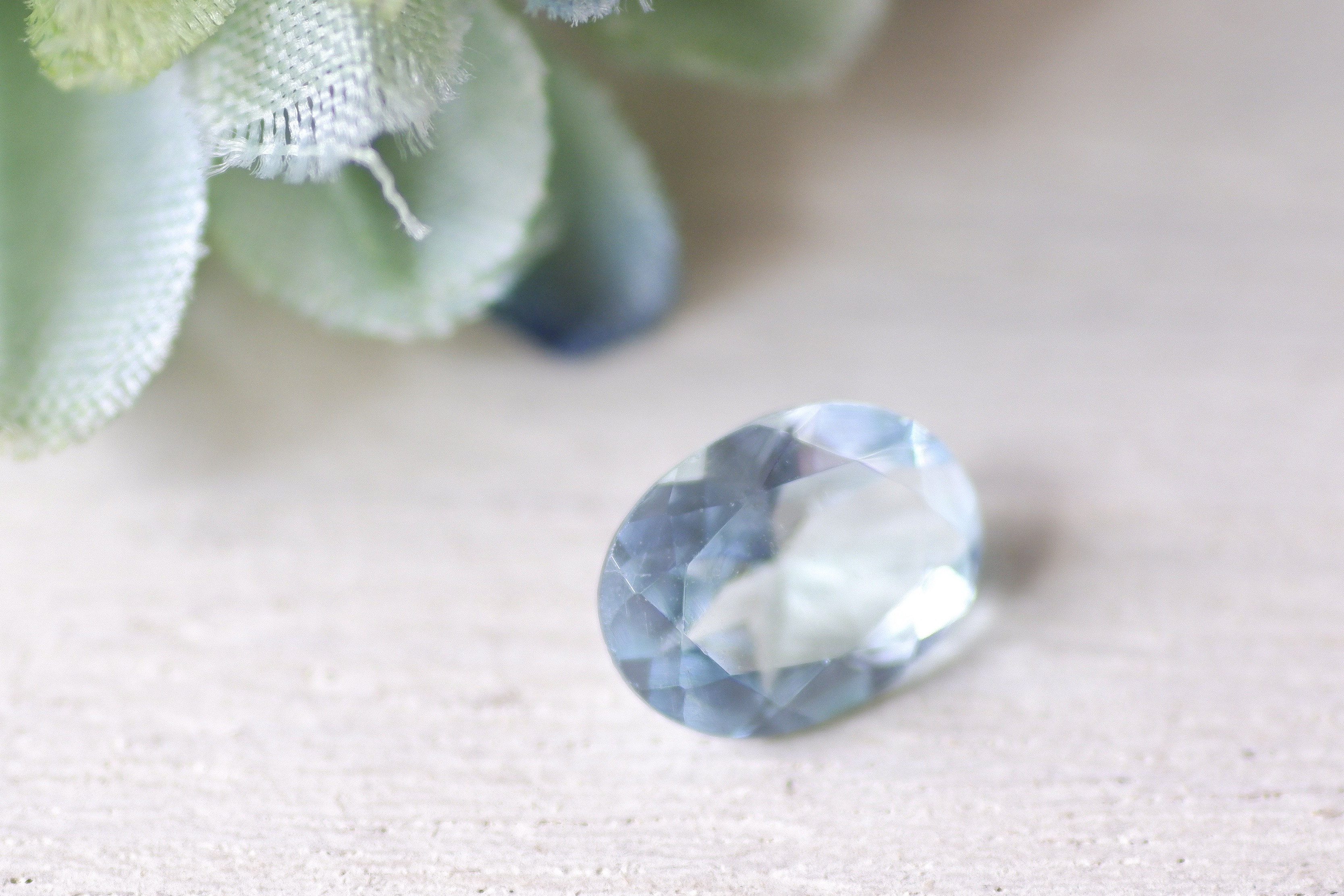 アクアマリン＊オーバル・カット＊0.96ct＊8.0×6.1mm＊BEA-020