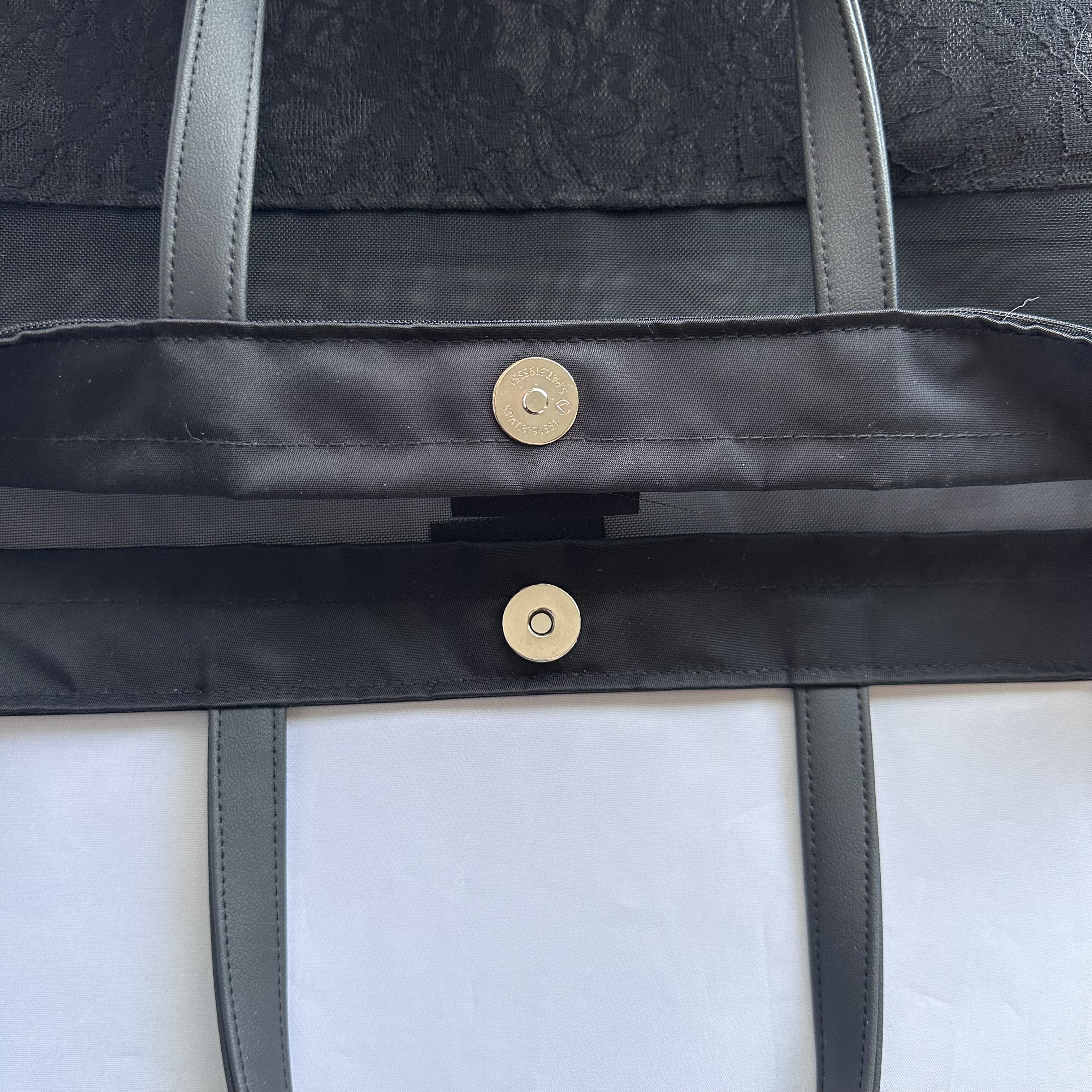 ブラックメッシュトート （ブラックメッシュ x ブラックレースメッシュ）