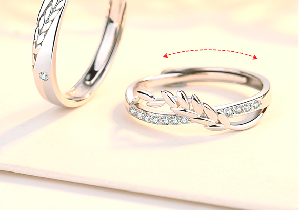 ペアリング　結婚指輪　クリスマス　誕生日　記念日　プレゼント　シンプル シルバー シンプル　シルバー925  ビジュー 5枚目の画像