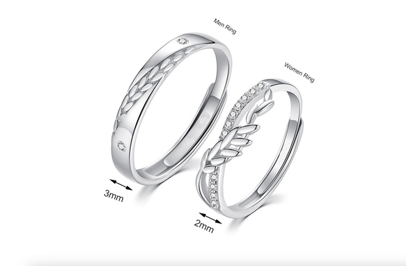 ペアリング　結婚指輪　クリスマス　誕生日　記念日　プレゼント　シンプル シルバー シンプル　シルバー925  ビジュー 7枚目の画像