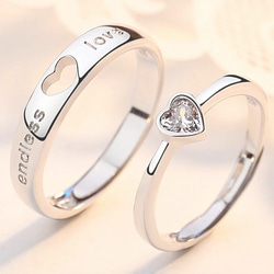 ペアリング　結婚指輪　クリスマス　誕生日　記念日　プレゼント　シンプル シルバー シンプル　シルバー925  ビジュー 18枚目の画像