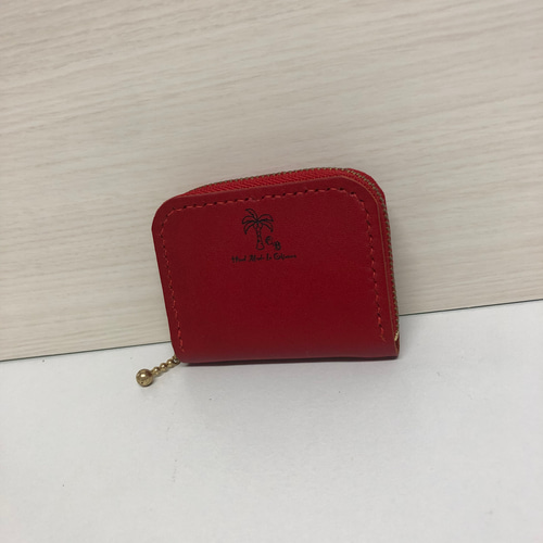 革 シーサー見守る小物ケース コインケース レッド その他ケース Kawa