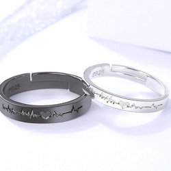 ペアリング　結婚指輪　クリスマス　誕生日　記念日　プレゼント　シンプル　シルバー925  フリーサイズ　つけっぱなしok 4枚目の画像