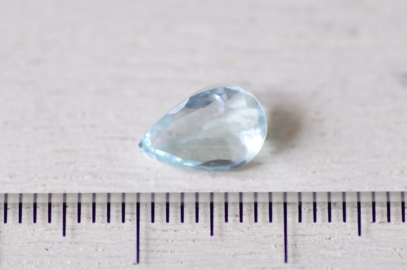 アクアマリン＊ペアシェイプ・カット＊1.30ct＊8.8×6.0mm＊BEA-006 6枚目の画像