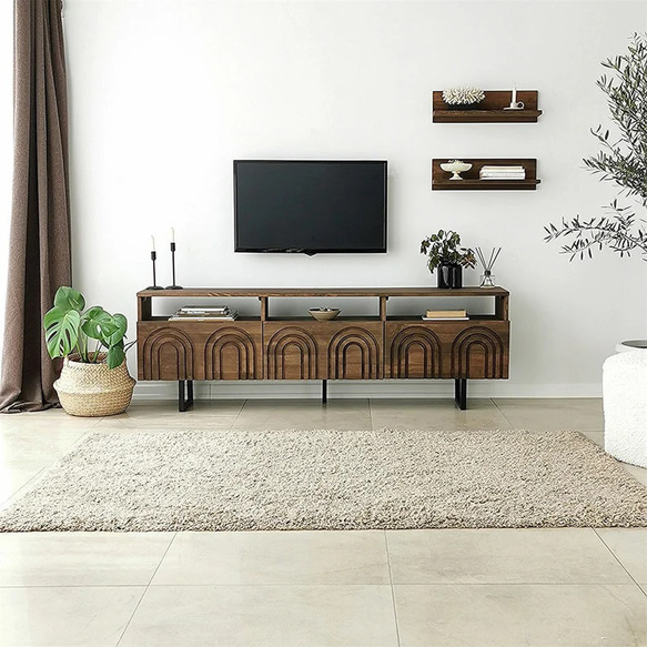 テレビ台 アジアンティーク テレビボード150㎝ アーチ型デザイン