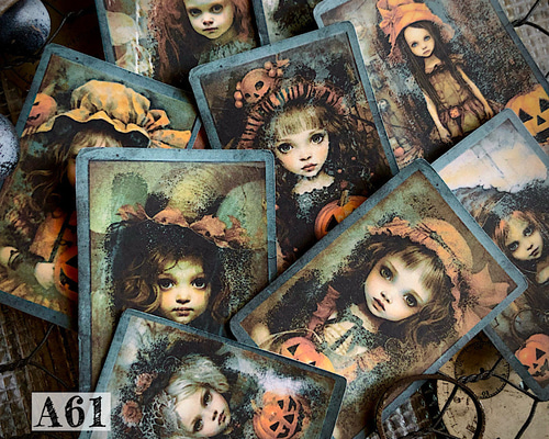 コラージュ素材 コラージュペーパー ジャンクジャーナル素材 ハロウィン be7aeae2a567e4f76b924840348a8d