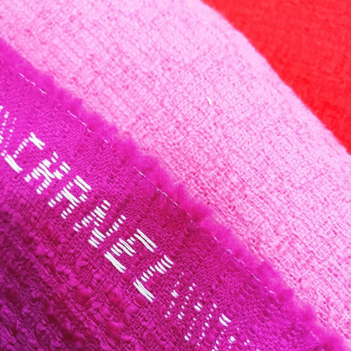 イタリア製シャネルツイード生地 ネイビー はぎれ Luxury Fablic 通販  