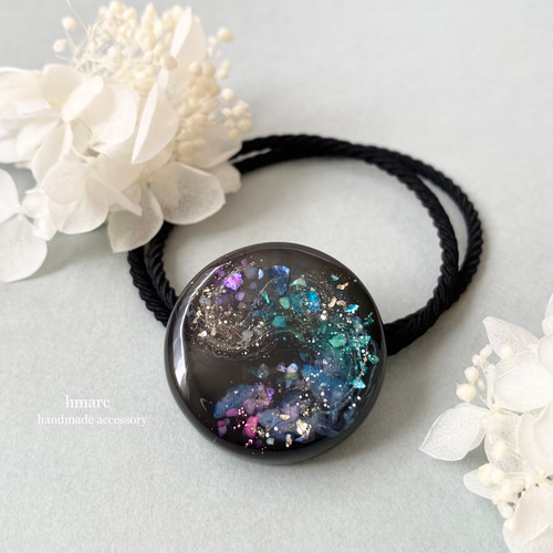 南国ゾウさんラウンドレジンヘアゴム ポニーフック変更可能。