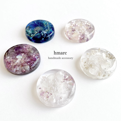 夏いろ ／ 大人 レジン ヘアゴム（ポニーフック） ／ アメジスト